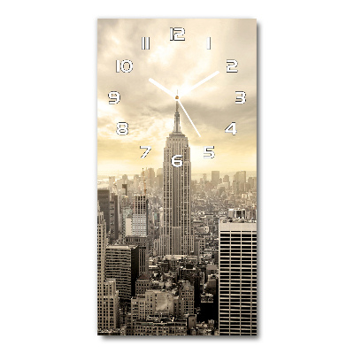 Reloj de vidrio vertical Manhattan Nueva York