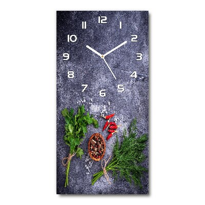 Reloj de vidrio vertical Hierbas y especias