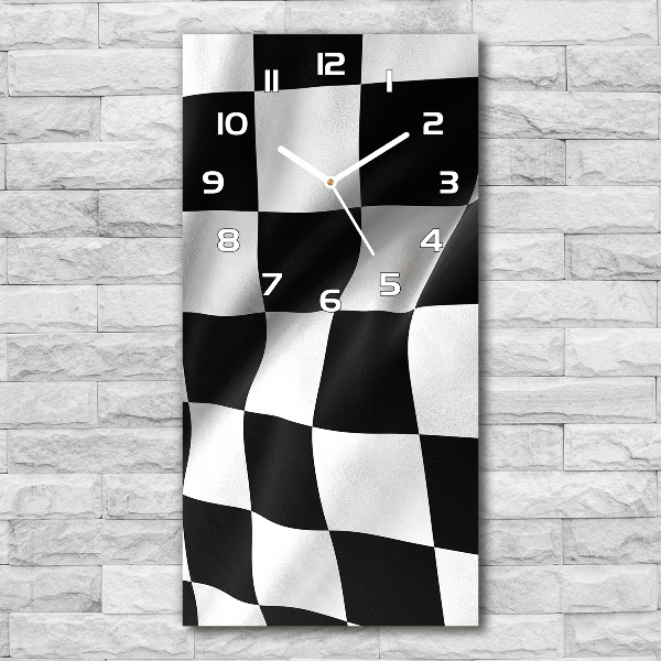 Reloj de vidrio vertical Bandera de meta