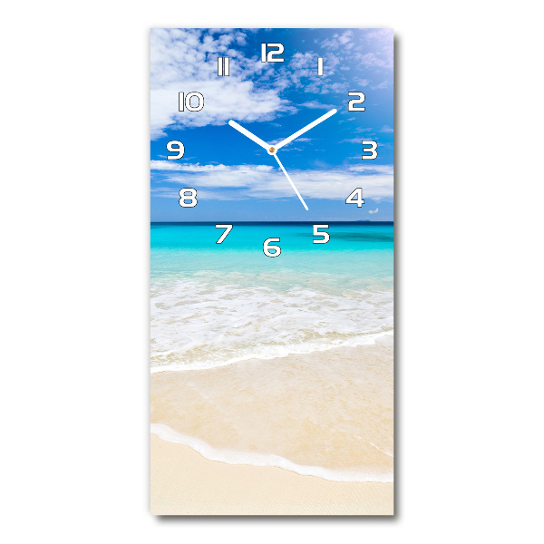 Reloj de cristal vertical Playa tropical