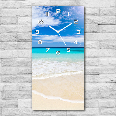 Reloj de cristal vertical Playa tropical