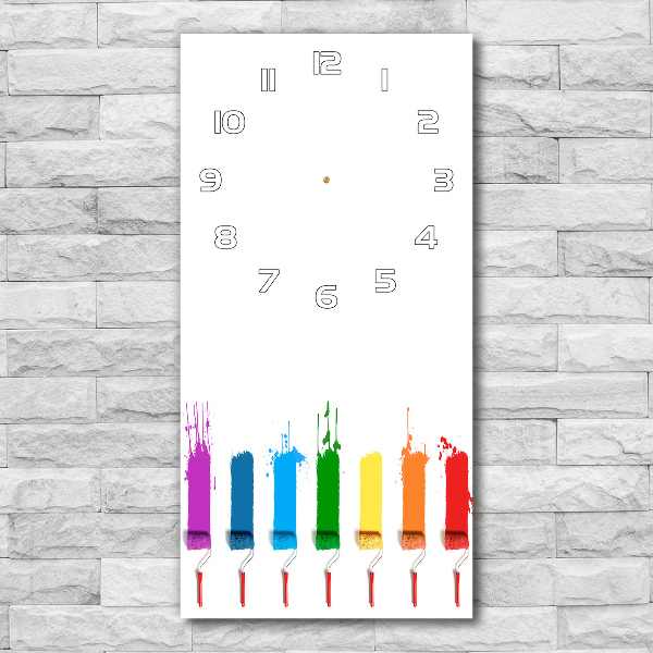 Reloj rectangular Rodillos de pintura