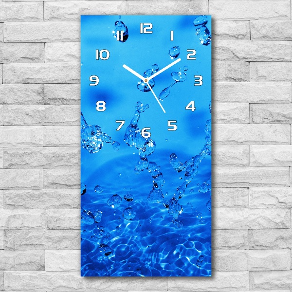 Reloj rectangular Gotas de agua