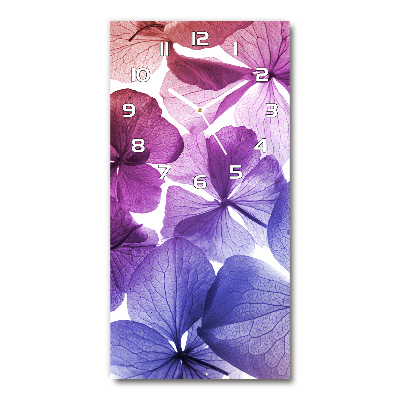 Reloj rectangular Flores moradas