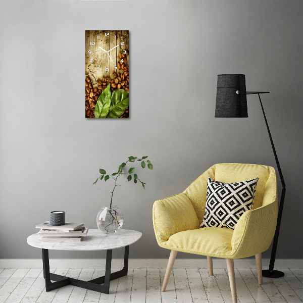 Reloj de cristal vertical Granos de café