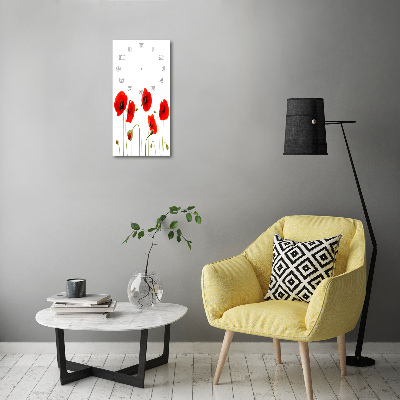 Nowoczesny zegar ścienny Polne maki