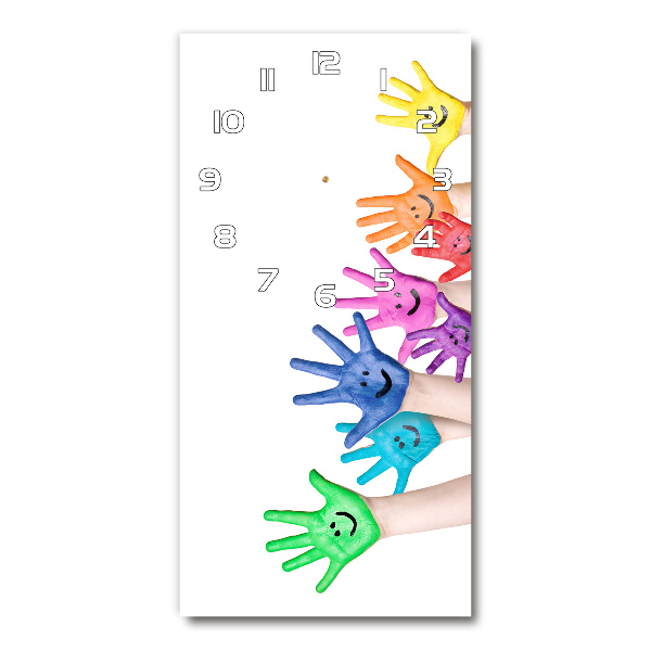 Reloj rectangular Manos pintadas