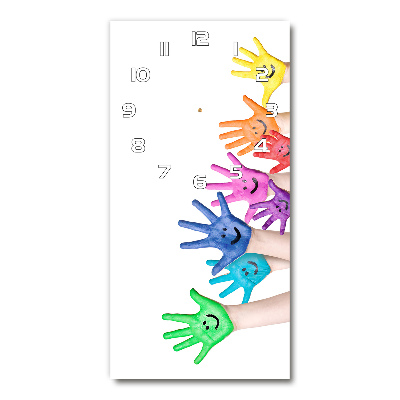 Reloj rectangular Manos pintadas