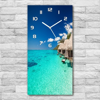 Reloj rectangular Isla tropical