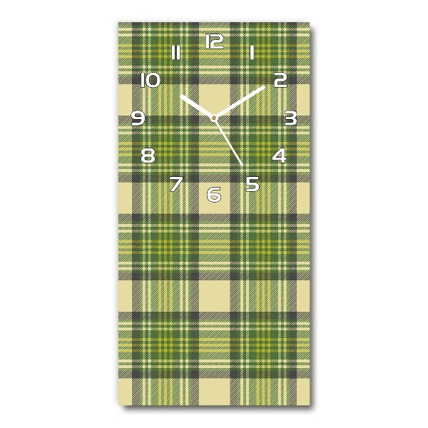 Reloj vertical Cuadros verdes