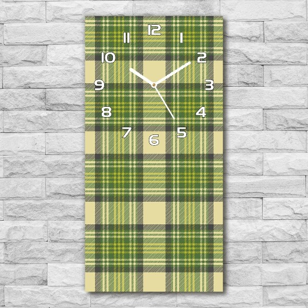 Reloj vertical Cuadros verdes