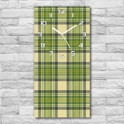 Reloj vertical Cuadros verdes