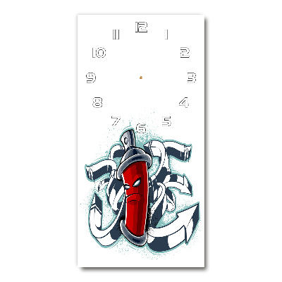 Reloj de cristal vertical Pintada