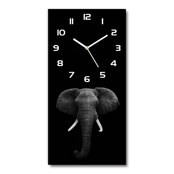Reloj de vidrio vertical Elefante africano