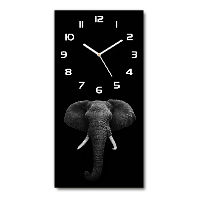 Reloj de vidrio vertical Elefante africano