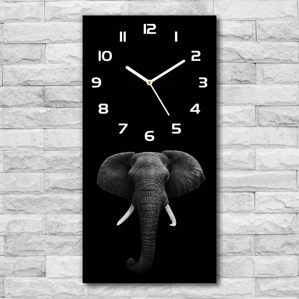 Reloj de vidrio vertical Elefante africano