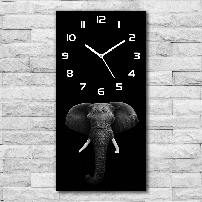 Reloj de vidrio vertical Elefante africano