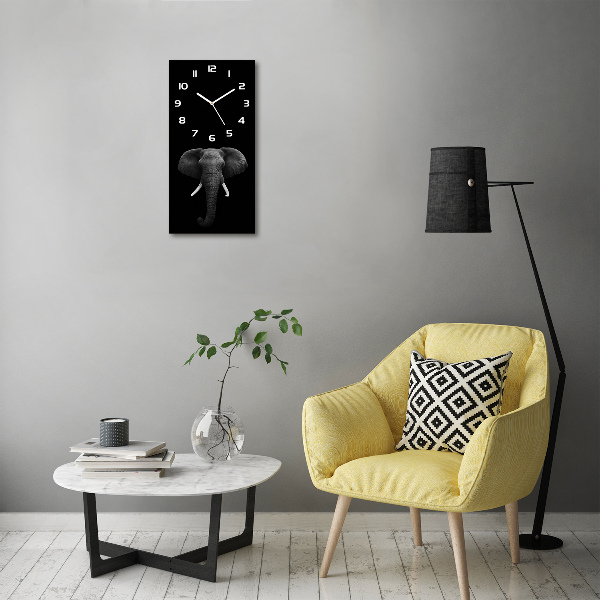 Reloj de vidrio vertical Elefante africano