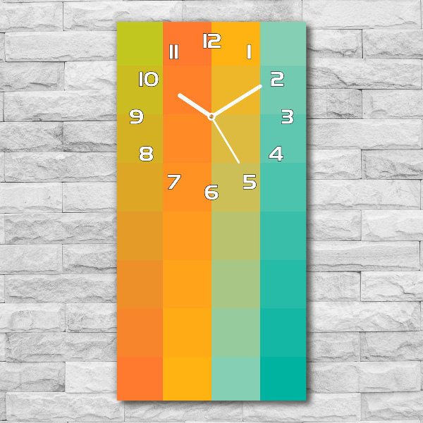 Reloj vertical Cuadrados coloridos