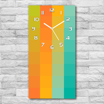 Reloj vertical Cuadrados coloridos