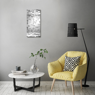 Reloj de vidrio vertical Cubos