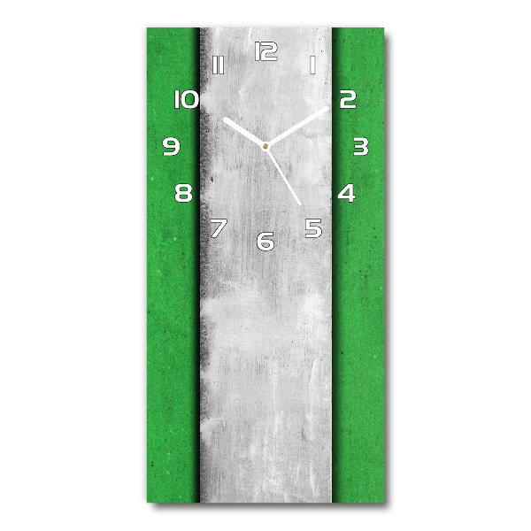 Reloj rectangular Muro verde