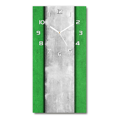 Reloj rectangular Muro verde