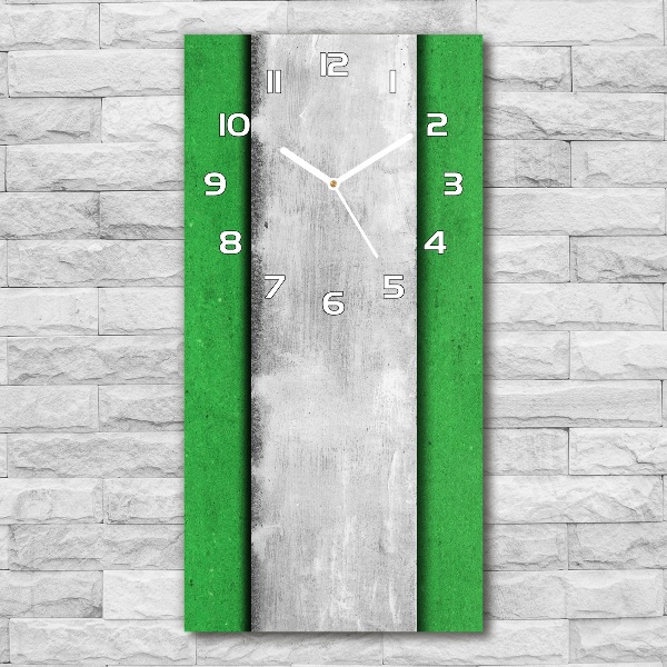 Reloj rectangular Muro verde