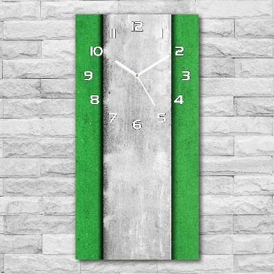 Reloj rectangular Muro verde