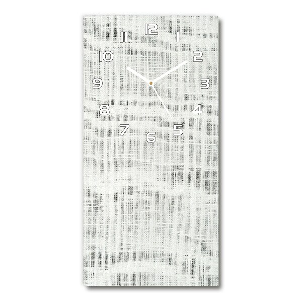 Reloj de cristal vertical Lienzo de lino blanco