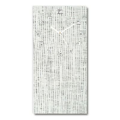 Reloj de cristal vertical Lienzo de lino blanco