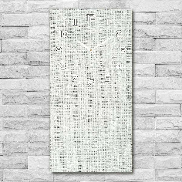 Reloj de cristal vertical Lienzo de lino blanco