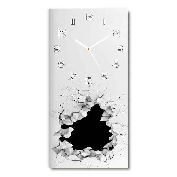 Reloj de cristal vertical Agujero en la pared