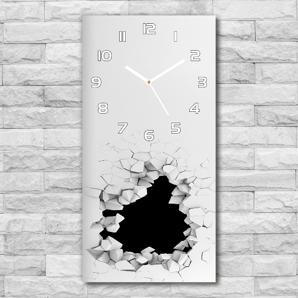 Reloj de cristal vertical Agujero en la pared
