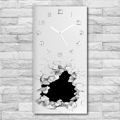 Reloj de cristal vertical Agujero en la pared