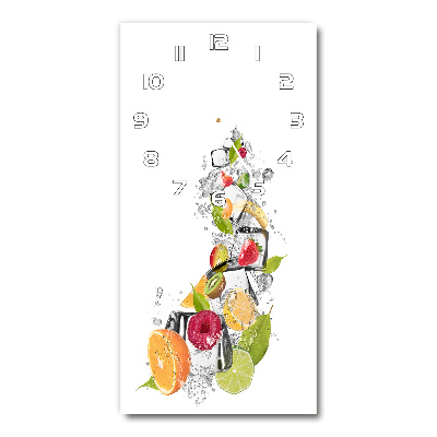 Reloj de cristal vertical Fruta y hielo