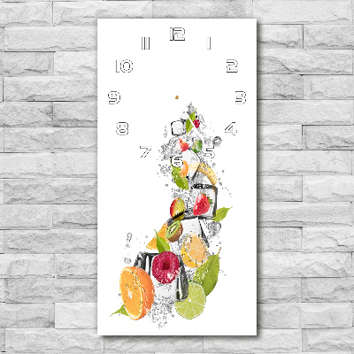 Reloj de cristal vertical Fruta y hielo