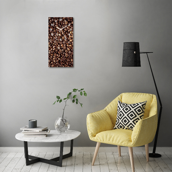 Reloj de vidrio vertical Granos de café