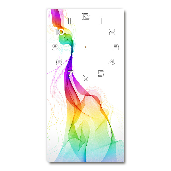 Reloj de vidrio vertical Abstracción colorida