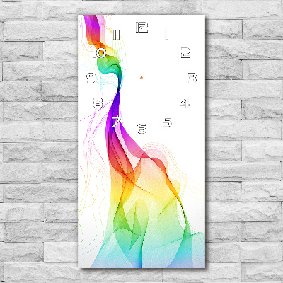 Reloj de vidrio vertical Abstracción colorida