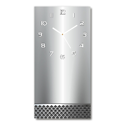 Reloj de cristal vertical Fondo de metal