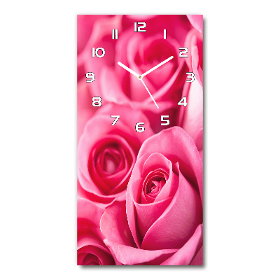 Reloj vertical Rosas rosadas