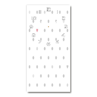 Reloj rectangular Puntos y corazones