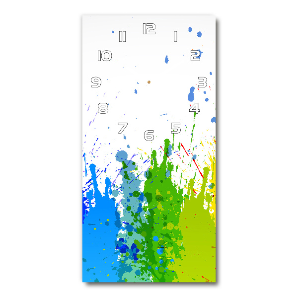 Reloj de vidrio vertical Arcoíris abstracto