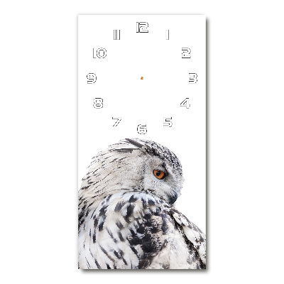 Reloj vertical Búho blanco