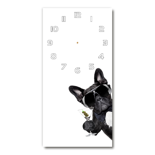 Reloj de cristal vertical Piez con martini