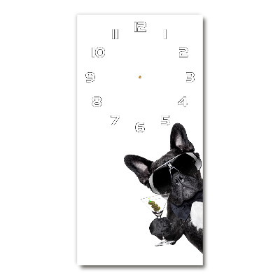 Reloj de cristal vertical Piez con martini