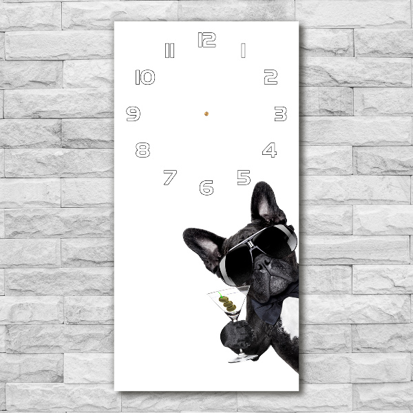 Reloj de cristal vertical Piez con martini