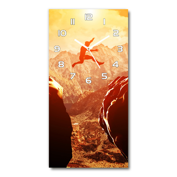 Reloj rectangular Saltar sobre el abismo