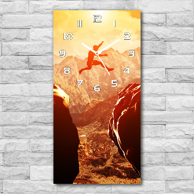 Reloj rectangular Saltar sobre el abismo